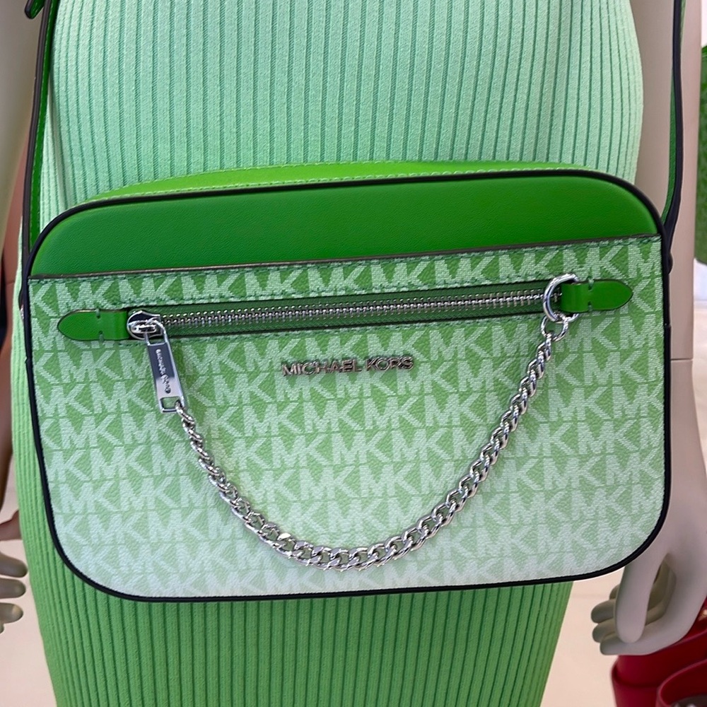 Michael Kors Jet Set Large EW Ombré Signature Logo Crossbody Body
Jungle Green